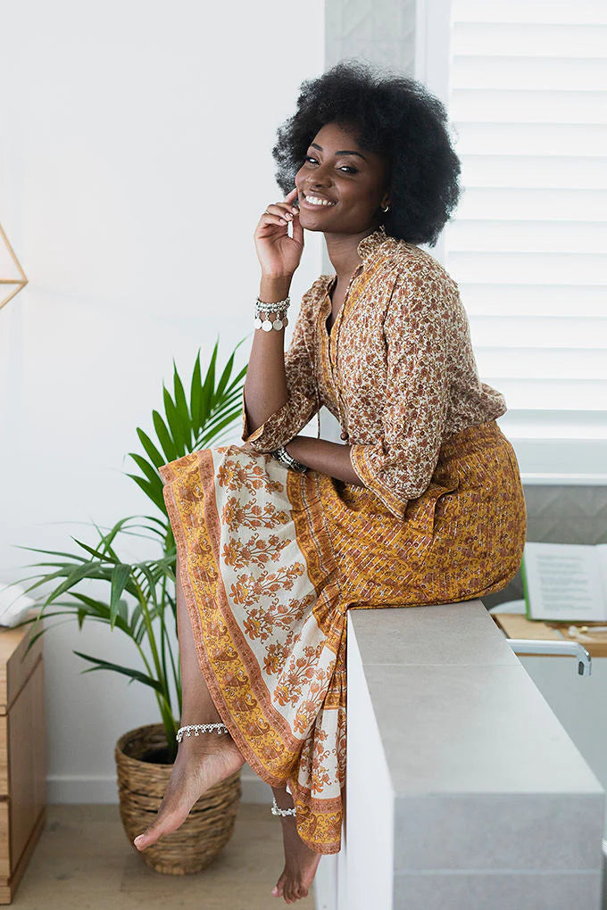 Flowering Meadows Skirt - Wild Marigold