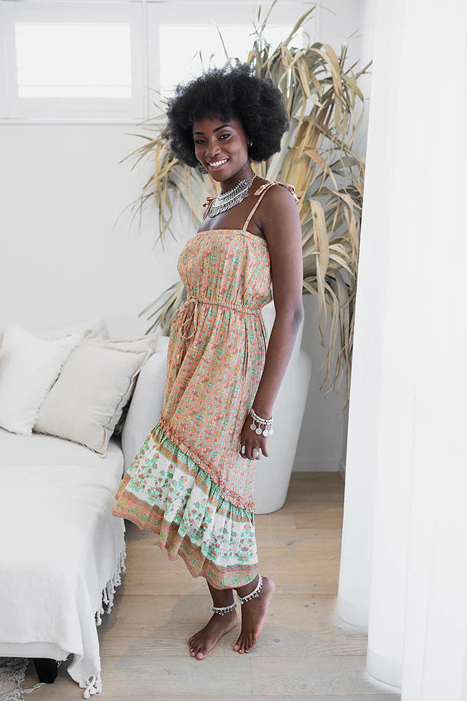 Flowering Meadows Maxi Dress - Wild Poppy
