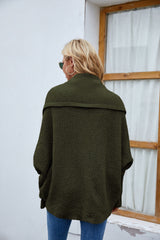 Brielle Open Front Batwing Sleeve Cardigan - Khaki - SOLD OUT