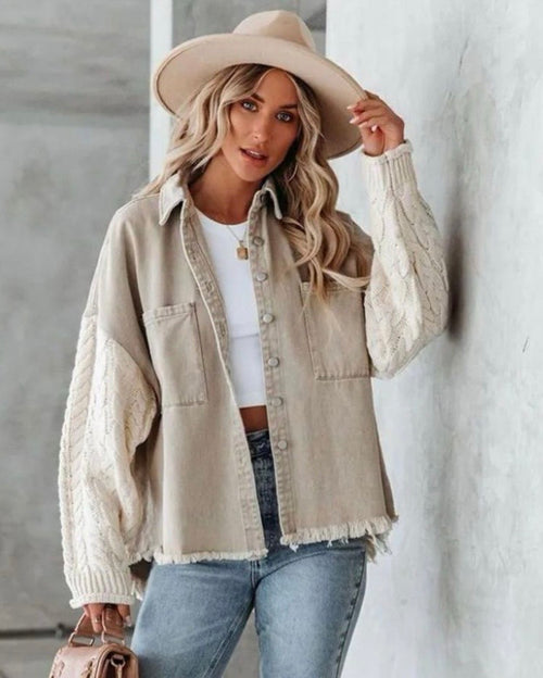 Charlotte Denim Knit Jacket