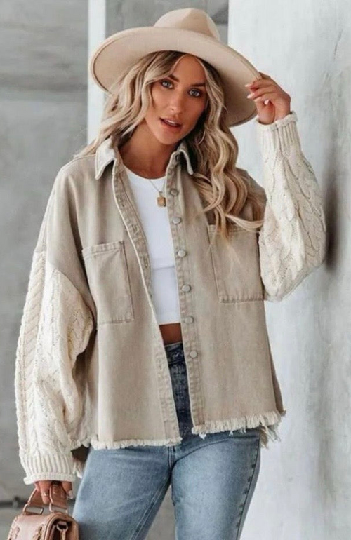 Charlotte Denim Knit Jacket