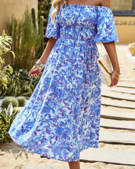 Isla Floral Midi Dress - Blue - SOLD OUT