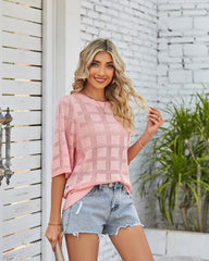 Mia Crochet Top - Pink