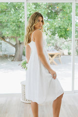 Daisy Rose Midi Dress- Summer White