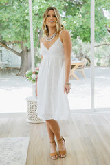 Daisy Rose Midi Dress- Summer White
