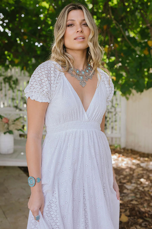 Daisy Rose Maxi Dress- Summer White