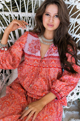 Wild Willow Gypsy Blouse - Strawberry Fields - SOLD OUT