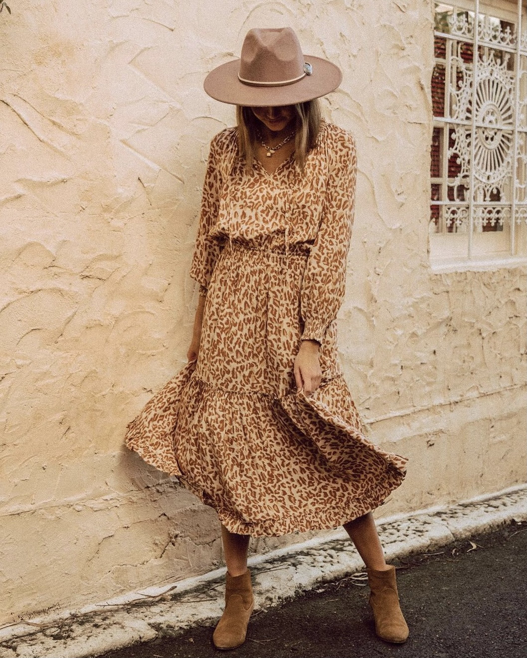 Floaty leopard print deals dress